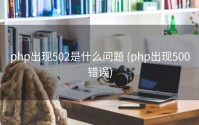 php出现502是什么问题 (php出现500错误)