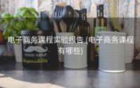 电子商务课程实验报告 (电子商务课程有哪些)