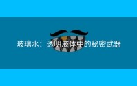 玻璃水：透明液体中的秘密武器
