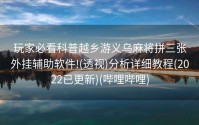 玩家必看科普越乡游义乌麻将拼三张外挂辅助软件!(透视)分析详细教程(2022已更新)(哔哩哔哩)