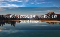 php格式视频怎么播放 (php格式视频怎么转换mp4)