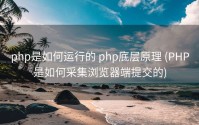 php是如何运行的 php底层原理 (PHP是如何采集浏览器端提交的)
