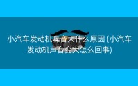 小汽车发动机噪音大什么原因 (小汽车发动机声音变大怎么回事)