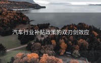 汽车行业补贴政策的双刃剑效应