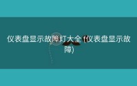 仪表盘显示故障灯大全 (仪表盘显示故障)