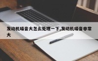 发动机噪音大怎么处理一下,发动机噪音非常大