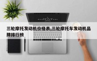 三轮摩托发动机价格表,三轮摩托车发动机品牌排行榜