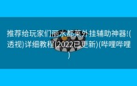 推荐给玩家们丽水都莱外挂辅助神器!(透视)详细教程(2022已更新)(哔哩哔哩)