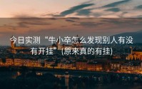 今日实测“牛小卒怎么发现别人有没有开挂”(原来真的有挂)