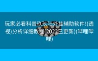 玩家必看科普玖玖陆外挂辅助软件!(透视)分析详细教程(2022已更新)(哔哩哔哩)