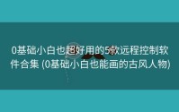 0基础小白也超好用的5款远程控制软件合集 (0基础小白也能画的古风人物)