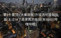 第1个置顶!(大秦游戏)外挂透明挂辅助器!太过分了原来真的有挂(有挂Al)(哔哩哔哩)