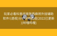 玩家必看科普闲来陕西麻将外挂辅助软件!(透视)分析详细教程(2022已更新)(哔哩哔哩)