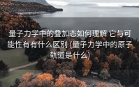 量子力学中的叠加态如何理解 它与可能性有有什么区别 (量子力学中的原子轨道是什么)