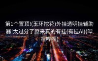 第1个置顶!(玉环挖花)外挂透明挂辅助器!太过分了原来真的有挂(有挂Al)(哔哩哔哩)