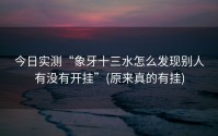 今日实测“象牙十三水怎么发现别人有没有开挂”(原来真的有挂)