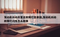 发动机抖动厉害且故障灯亮原因,发动机抖动故障灯闪烁怎么回事