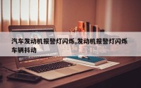 汽车发动机报警灯闪烁,发动机报警灯闪烁 车辆抖动