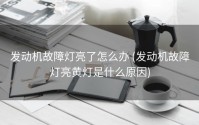 发动机故障灯亮了怎么办 (发动机故障灯亮黄灯是什么原因)