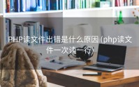 PHP读文件出错是什么原因 (php读文件一次读一行)