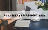 发动机缸盖漏油怎么办,汽车发动机缸盖漏油