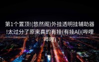 第1个置顶!(悠然阁)外挂透明挂辅助器!太过分了原来真的有挂(有挂Al)(哔哩哔哩)