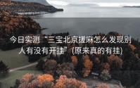 今日实测“三宝北京搓麻怎么发现别人有没有开挂”(原来真的有挂)