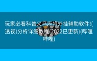 玩家必看科普义乌麻将外挂辅助软件!(透视)分析详细教程(2022已更新)(哔哩哔哩)
