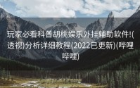 玩家必看科普胡桃娱乐外挂辅助软件!(透视)分析详细教程(2022已更新)(哔哩哔哩)