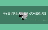 汽车图标识别大全图片 (汽车图标识别大全)