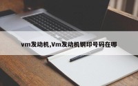 vm发动机,Vm发动机钢印号码在哪