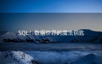 SQL：数据世界的魔法钥匙