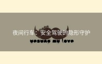 夜间行车：安全驾驶的隐形守护