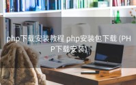 php下载安装教程 php安装包下载 (PHP下载安装)