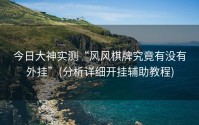 今日大神实测“风风棋牌究竟有没有外挂”(分析详细开挂辅助教程)