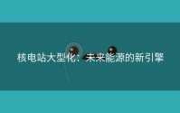 核电站大型化：未来能源的新引擎