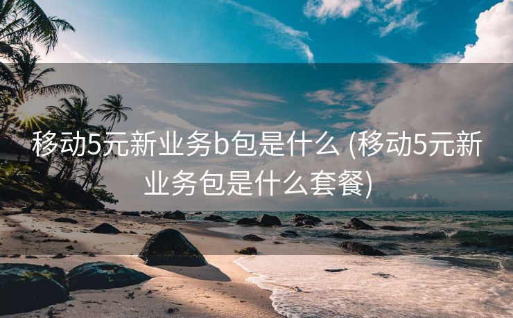移动5元新业务b包是什么 (移动5元新业务包是什么套餐)