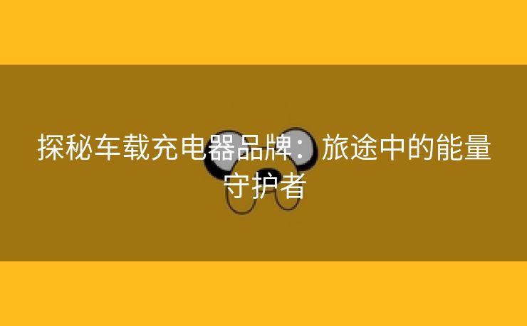 探秘车载充电器品牌：旅途中的能量守护者