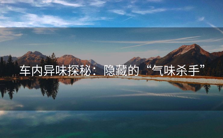 车内异味探秘：隐藏的“气味杀手”