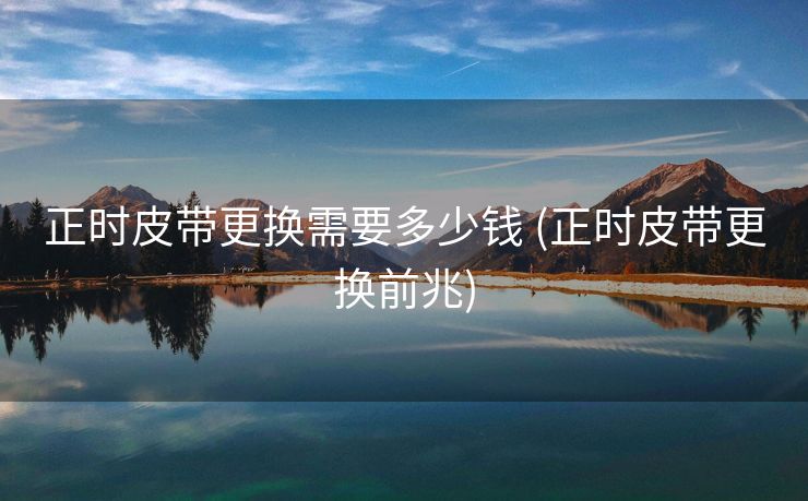 正时皮带更换需要多少钱 (正时皮带更换前兆)