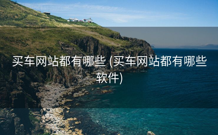 买车网站都有哪些 (买车网站都有哪些软件)
