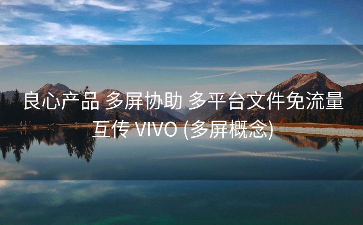 良心产品 多屏协助 多平台文件免流量互传 VIVO (多屏概念)