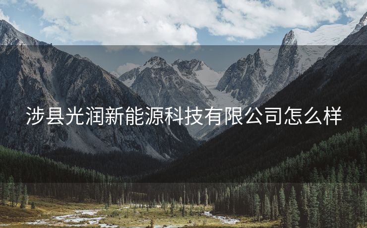 涉县光润新能源科技有限公司怎么样