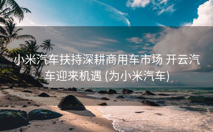 小米汽车扶持深耕商用车市场 开云汽车迎来机遇 (为小米汽车)