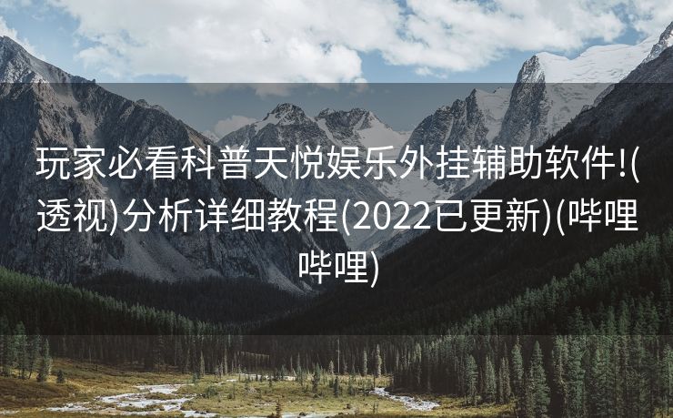 玩家必看科普天悦娱乐外挂辅助软件!(透视)分析详细教程(2022已更新)(哔哩哔哩)