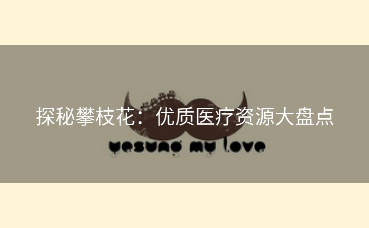 探秘攀枝花：优质医疗资源大盘点