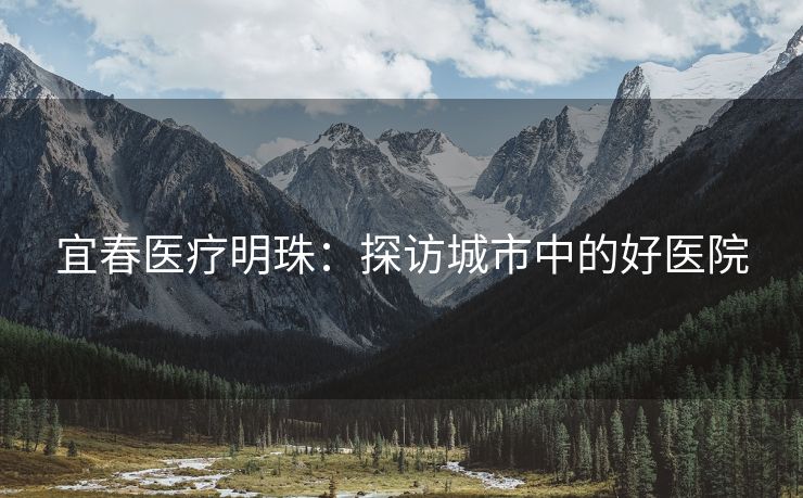 宜春医疗明珠：探访城市中的好医院