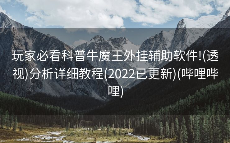 玩家必看科普牛魔王外挂辅助软件!(透视)分析详细教程(2022已更新)(哔哩哔哩)