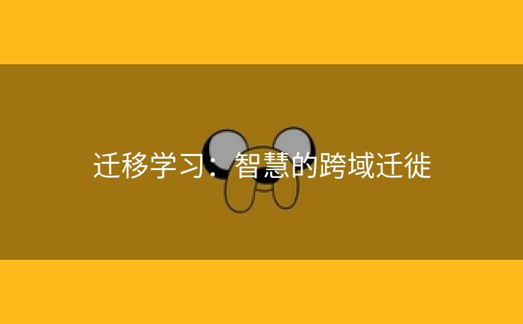 迁移学习：智慧的跨域迁徙