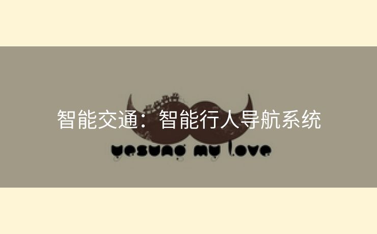 智能交通：智能行人导航系统